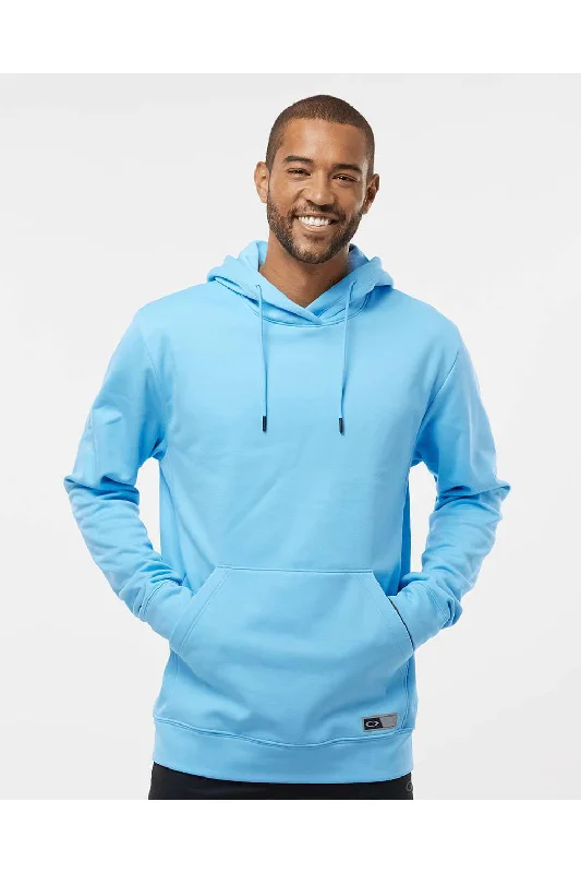 Men's relaxed fit casual hoodie-Oakley Mens Team Issue Hydrolix Hooded Sweatshirt Hoodie w/ Pouch Pocket - Carolina Blue