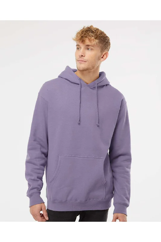 Men's versatile casual hoodie-Independent Trading Co. Mens Hooded Sweatshirt Hoodie w/ Pouch Pocket - Plum Purple