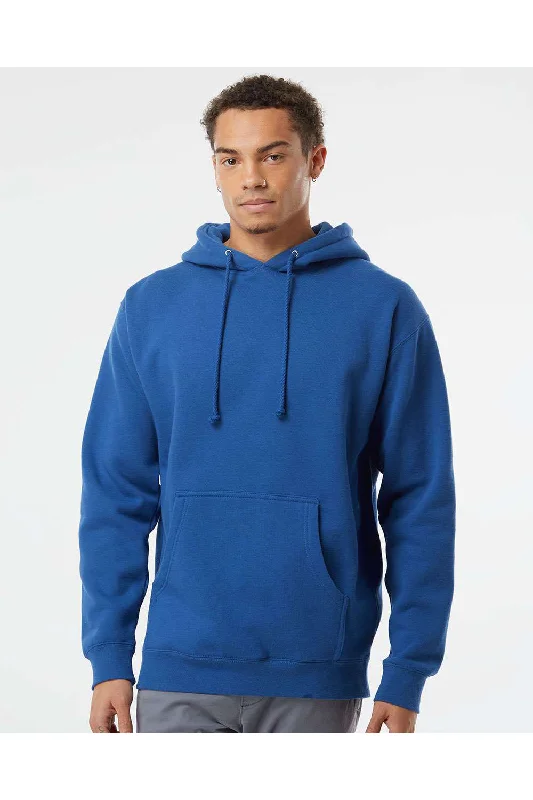 Men's tech-fabric workout hoodie-Independent Trading Co. Mens Hooded Sweatshirt Hoodie w/ Pouch Pocket - Royal Blue