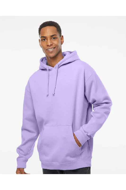 Men's antibacterial travel hoodie-Independent Trading Co. Mens Hooded Sweatshirt Hoodie w/ Pouch Pocket - Lavender Purple