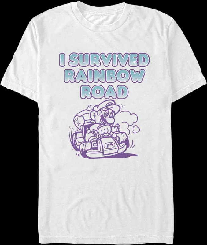 Men's ultra-breathable athletic t-shirt-I Survived Rainbow Road Mario Kart T-Shirt