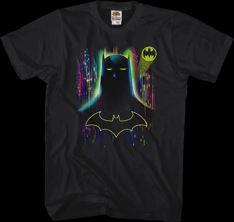 Men's summer wear t-shirt-Neon Batman T-Shirt