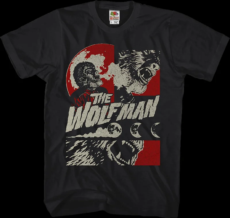 Men's ultra-breathable athletic t-shirt-Collage Wolf Man T-Shirt