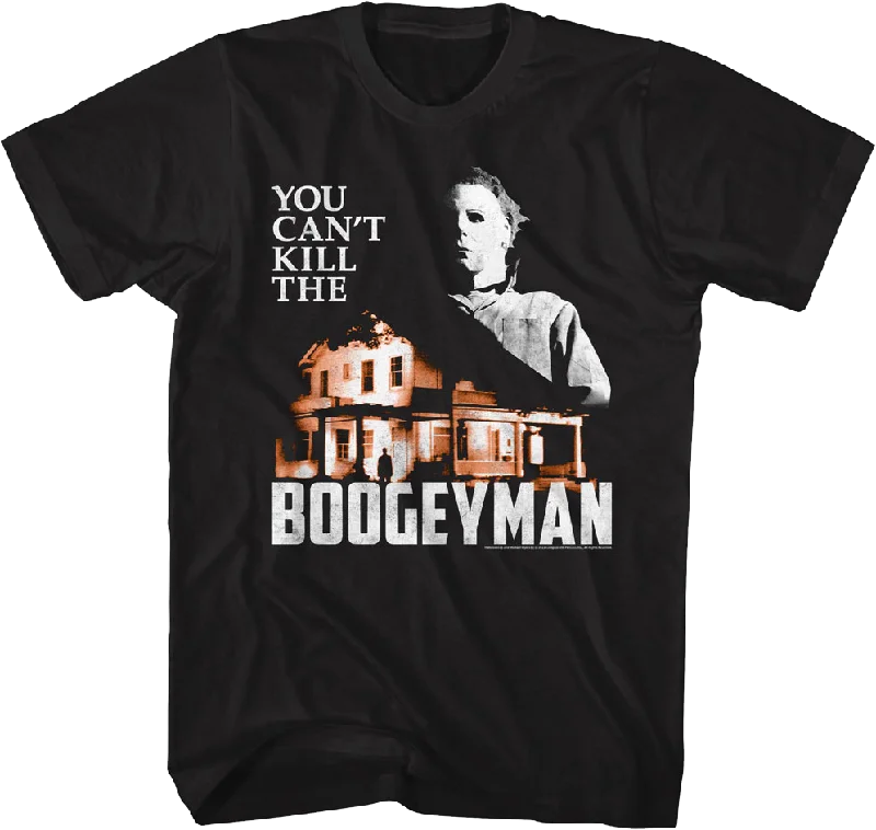 Men's durable outdoor t-shirt-Vintage You Can't Kill The Boogeyman Halloween T-Shirt