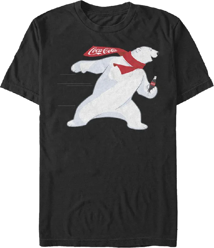 Men's workout tech t-shirt-Polar Bear Coca-Cola T-Shirt