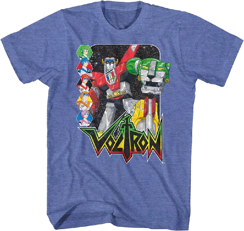 Men's lightweight athletic t-shirt-Pilots and Robot Voltron T-Shirt