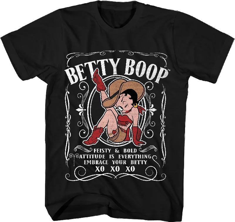 Men's fashion tech t-shirt-Feisty & Bold Betty Boop T-Shirt