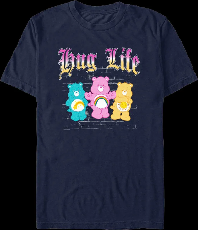 Men's sporty casual wear t-shirt-Hug Life Care Bears T-Shirt