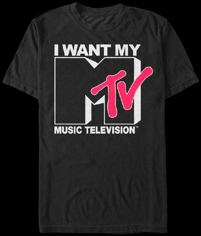 Men's lightweight athletic t-shirt-I Want My MTV Shirt