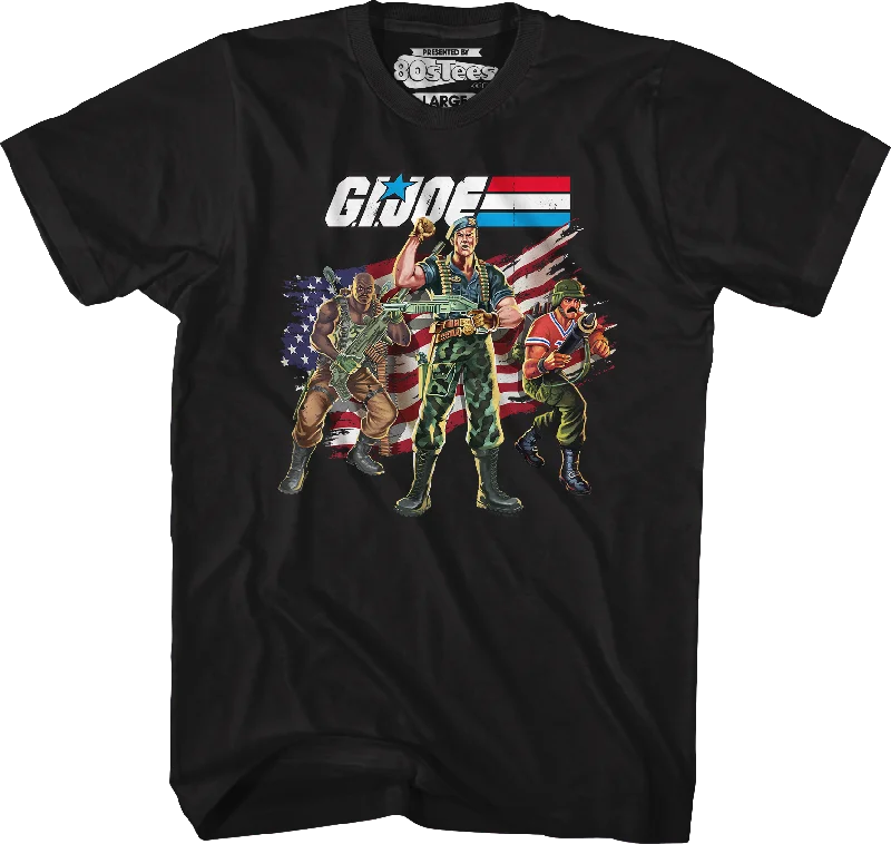 Men's graphic design t-shirt-Triple Threat GI Joe T-Shirt