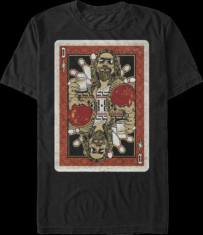 Men's comfortable wear t-shirt-The Dude Playing Card Big Lebowski T-Shirt