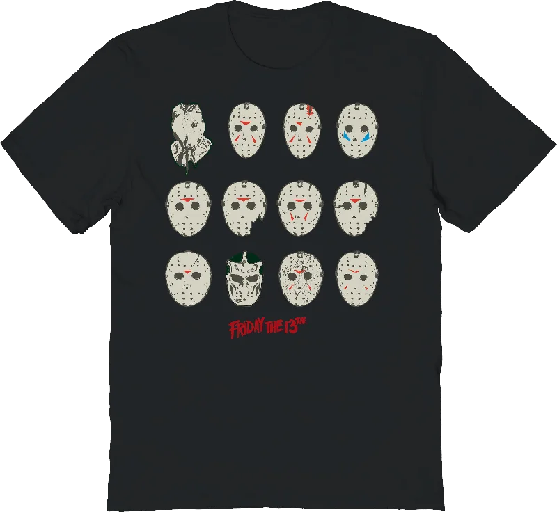 Men's antibacterial fabric t-shirt-The Masks Of Jason Voorhees Friday The 13th T-Shirt