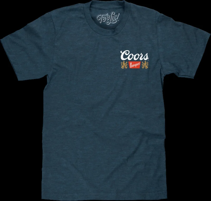 Men's fashion tech t-shirt-Front & Back Coors T-Shirt