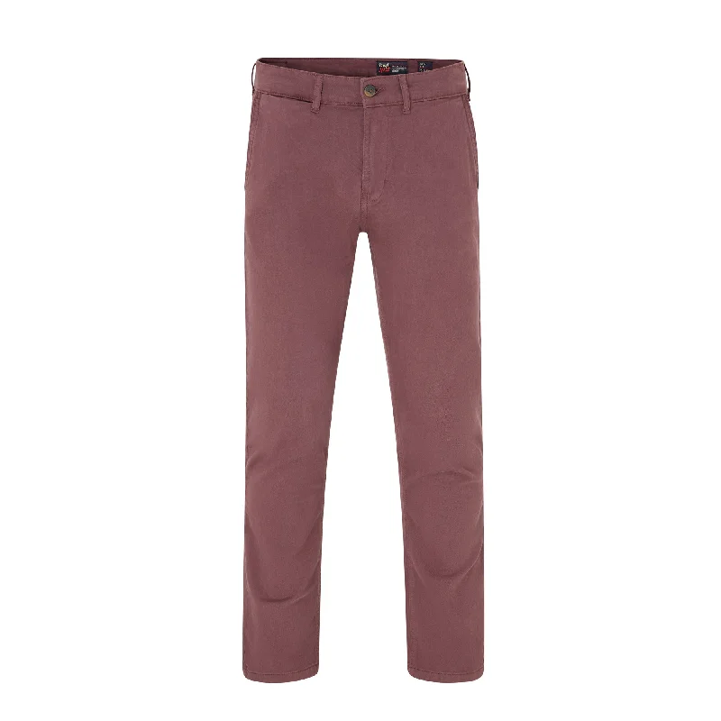 Men's high-performance travel pants-Eddie premium comfort stretch chino in Burgundy