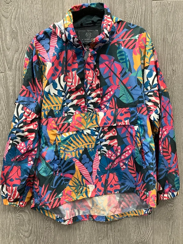 Men's breathable gym jacket-Jacket Windbreaker By Lauren James In Multi-colored, Size: L