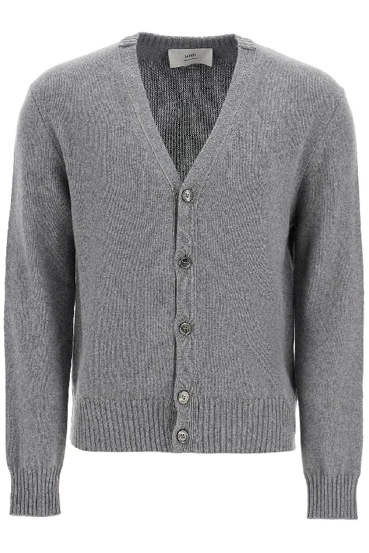 Men's plain sweater-Ami Alexandre Matiussi Men's Cashmere Cardigan For