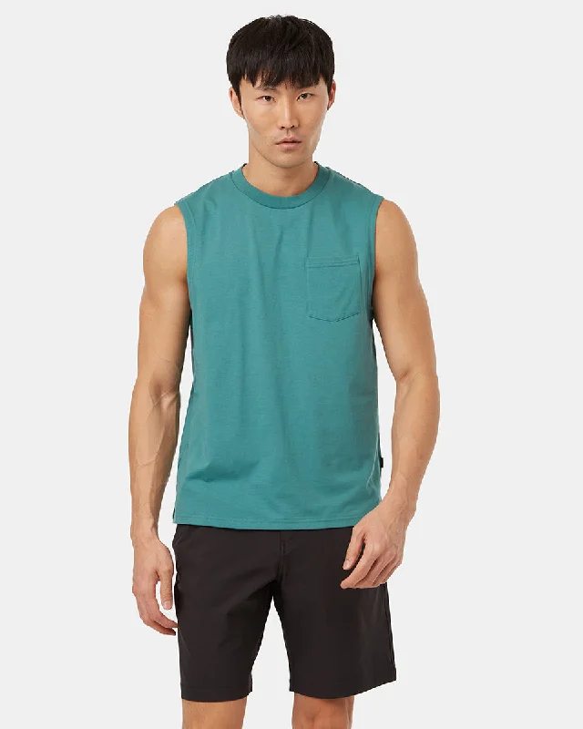 Men's durable outdoor t-shirt-SeaBlend Tank