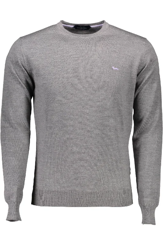 Men's baseball sweater-Harmont & Blaine Elegant  Wool Sweater for Men's Men