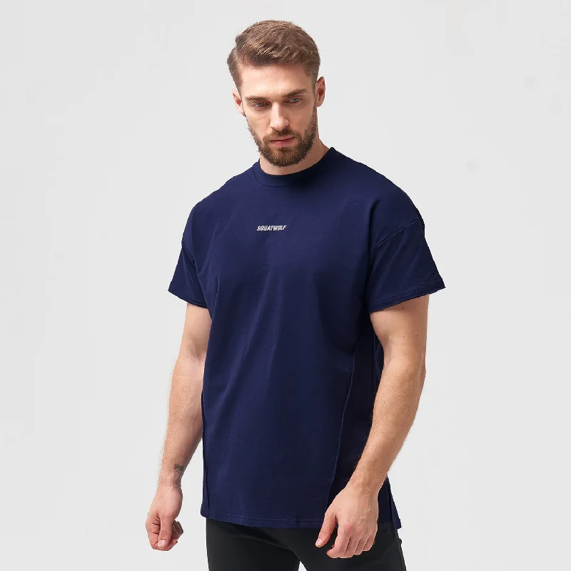 Men's antibacterial fabric t-shirt-Bodybuilding Tee - Navy