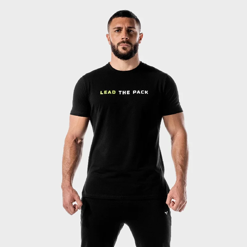 Men's fashion tech t-shirt-The Pack Muscle Tee - Onyx