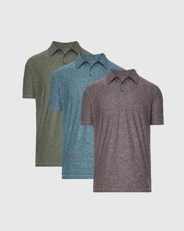 Men's sustainable casual polo shirt-Flex Active Polo 3-Pack