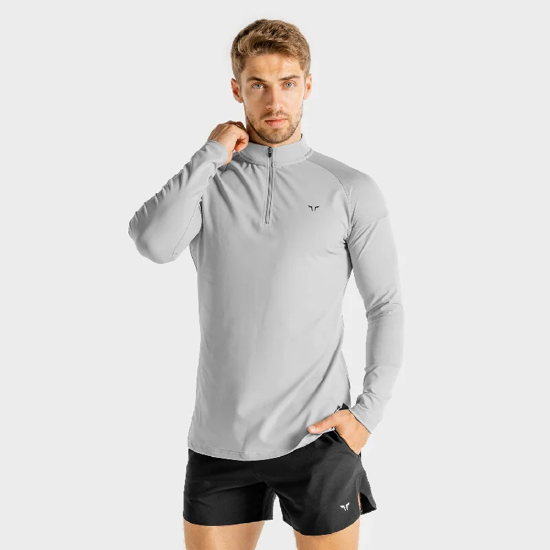 Men's summer wear t-shirt-Core Running Top - Grey