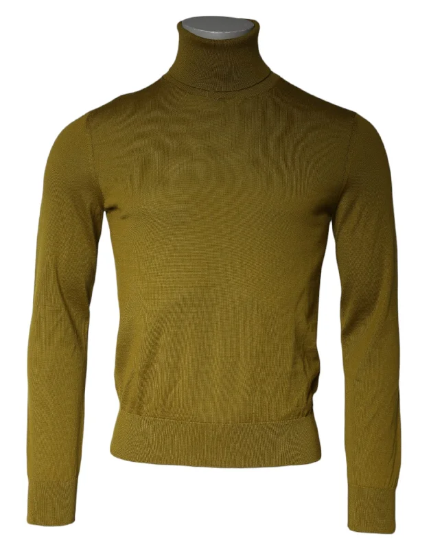 Men's weather-resistant sweater-Dolce & Gabbana Cashmere Turtleneck Pullover Men's Sweater (Pre-Owned)