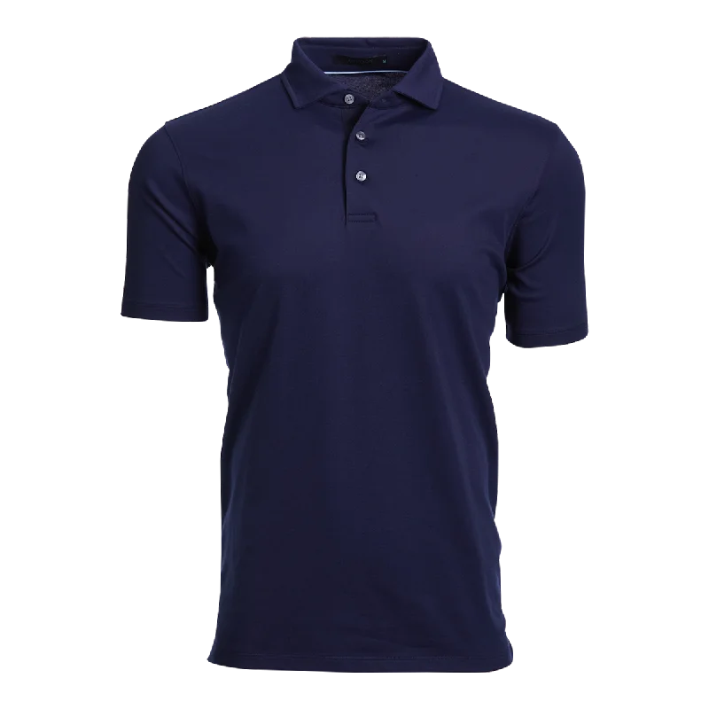 Men's weather-resistant gym polo shirt-Omaha Polo (Maltese Blue)