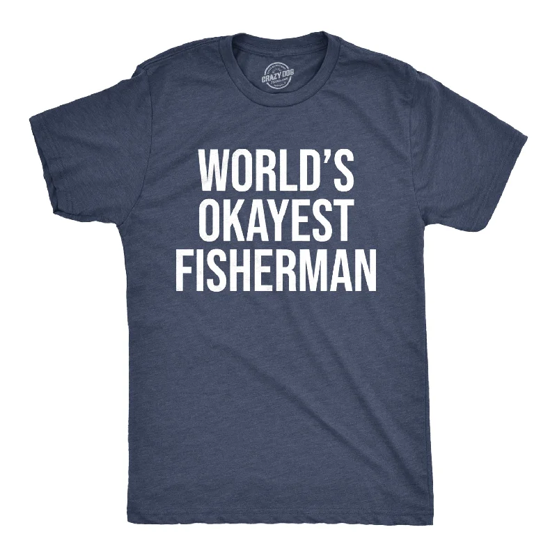 Men's eco-friendly recycled t-shirt-World's Okayest Fisherman Men's T Shirt