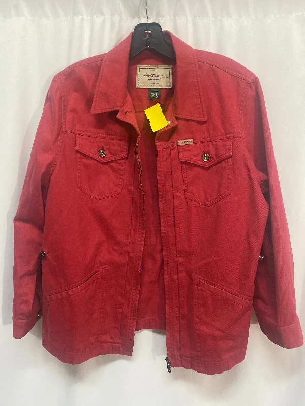 Men's non-iron travel jacket-Jacket Denim By Ralph Lauren In Red, Size: L