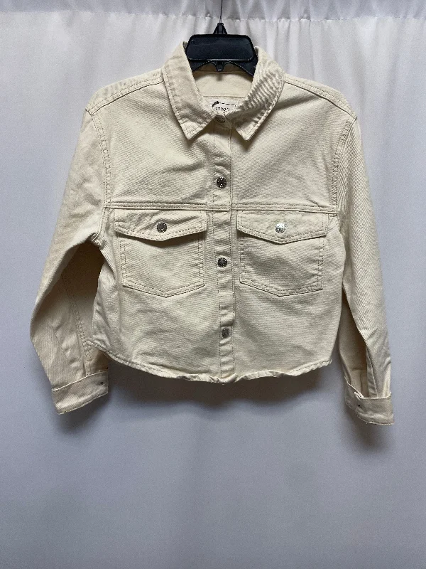 Men's functional field jacket-Jacket Denim By Clothes Mentor In Cream, Size: S