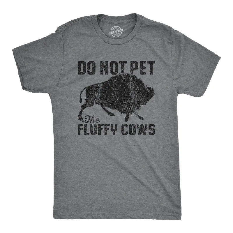 Men's organic cotton blend t-shirt-Do Not Pet The Fluffy Cows Men's T Shirt