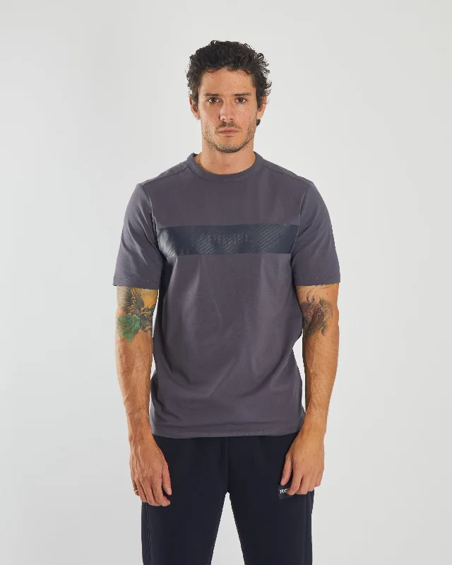 Men's fitness wear t-shirt-Bilal Tee Pluto Grey