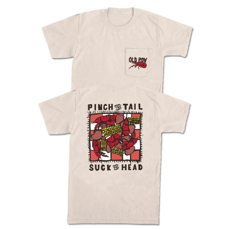 Men's graphic design t-shirt-Crawfish Pocket Tee