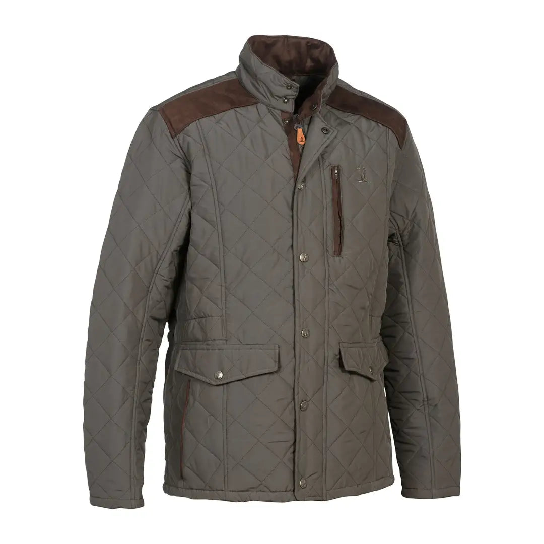 Men's relaxed fit parka-Percussion Stallion Quilted Jacket