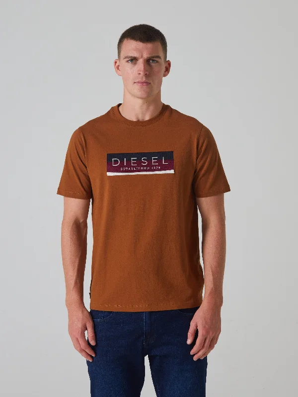 Men's high-performance fabric t-shirt-Timothy Tee Maple Wood