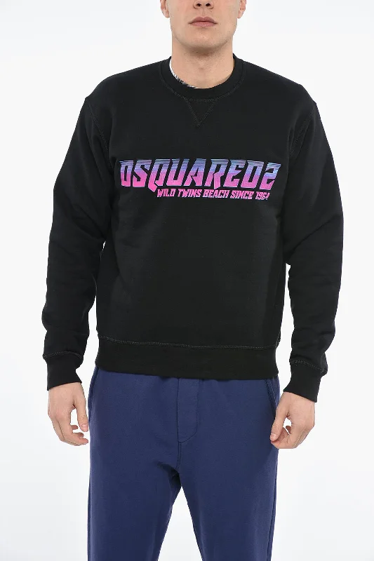 Men's budget sweatshirt-Dsquared2 SURF Hoodie Sweatshirt with Lettering