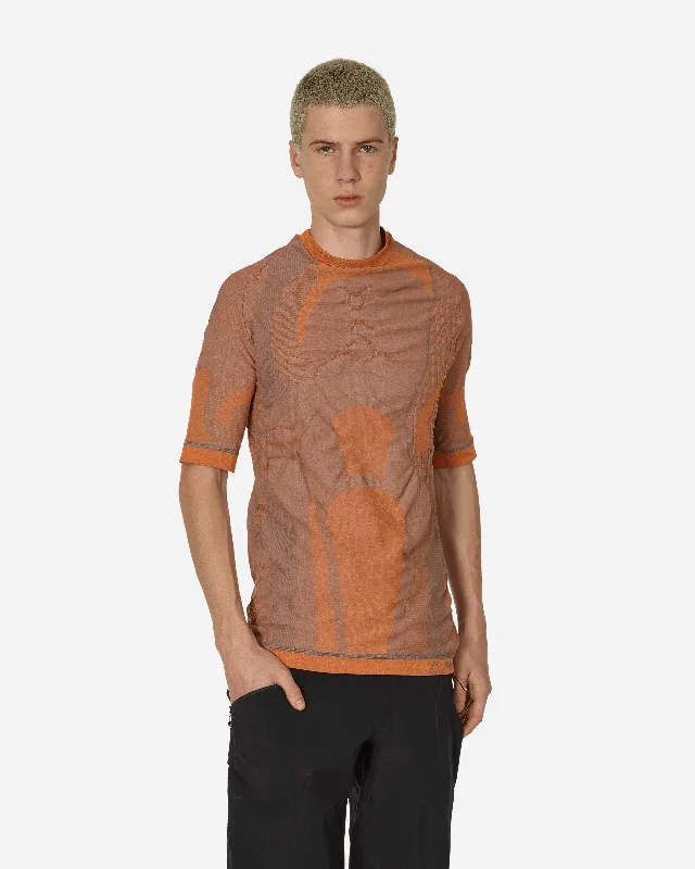 Men's lightweight athletic t-shirt-Seamless Top Orange