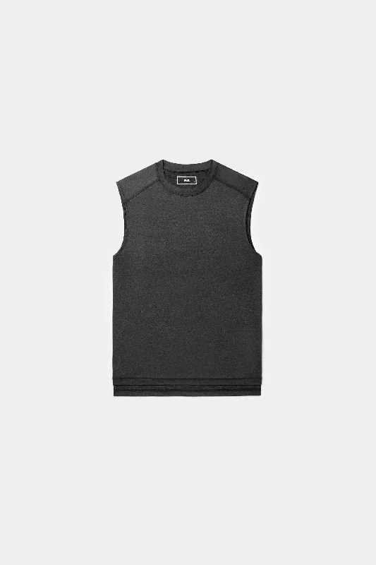 Men's antibacterial fabric t-shirt-Athletic Regular Fit Tank Jet Black