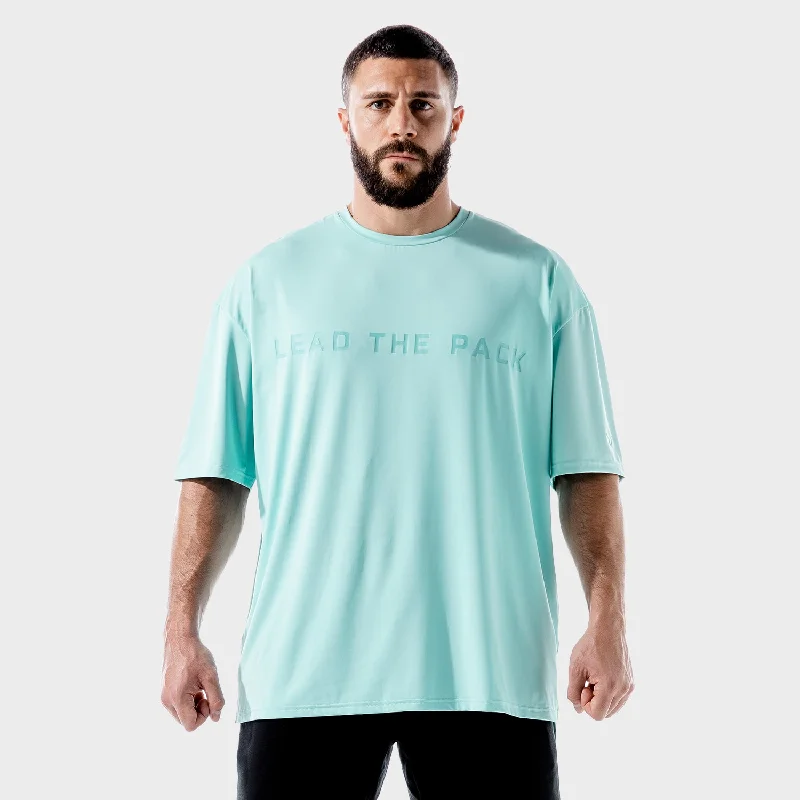 Men's high-performance fabric t-shirt-LAB360° Oversized Tee - Pastel Turquoise