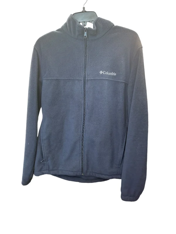 Men's weather-resistant gym jacket-Jacket Fleece By Columbia In Navy, Size: L