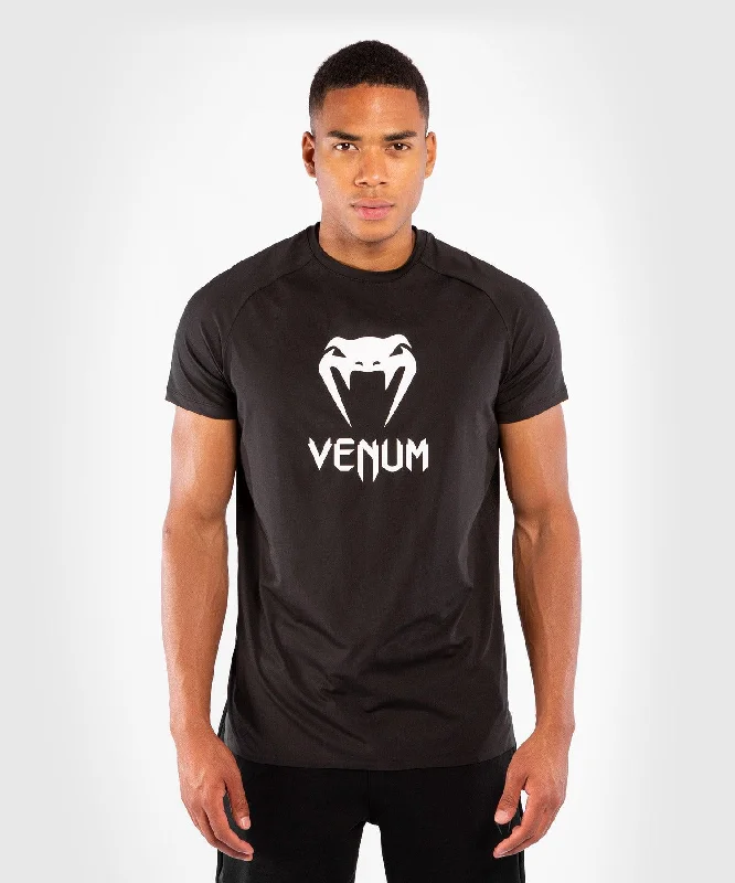 Men's casual athletic t-shirt-Venum Classic Dry Tech T-shirt - Black