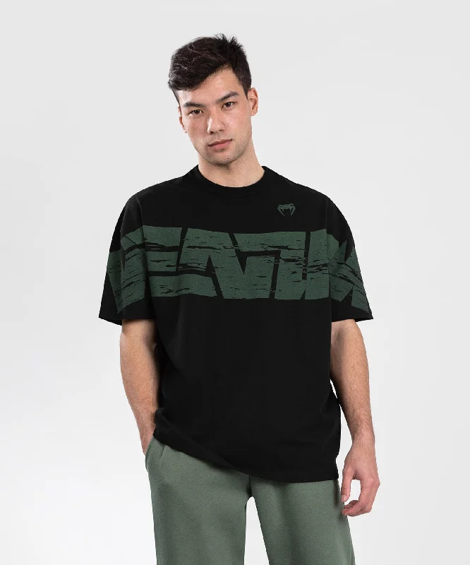 Men's organic cotton blend t-shirt-Venum Connect XL T-shirt - Black/Green