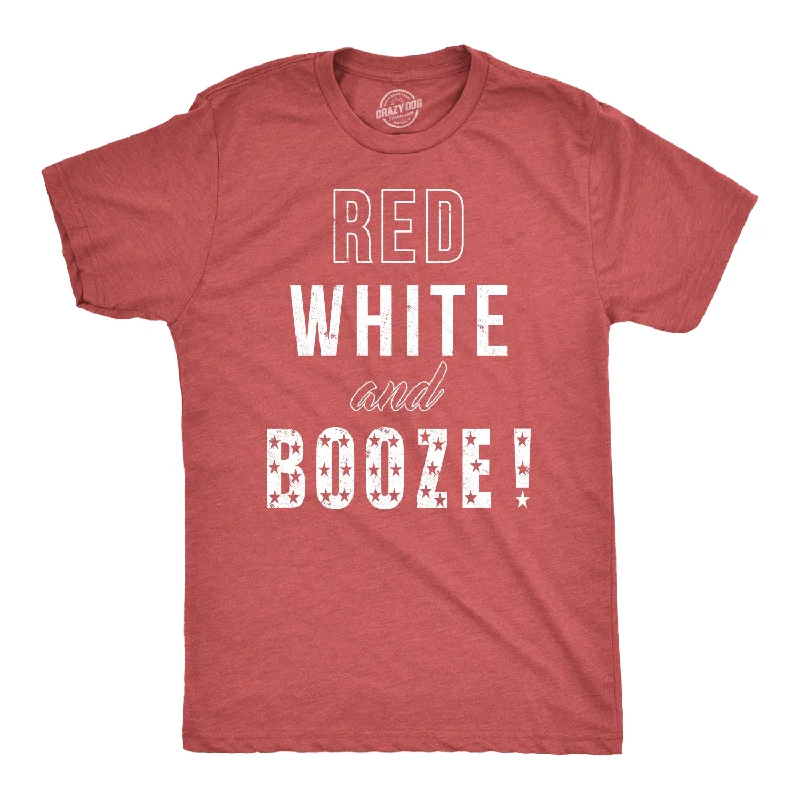 Men's fashion tech t-shirt-Red White and Booze Men's T Shirt