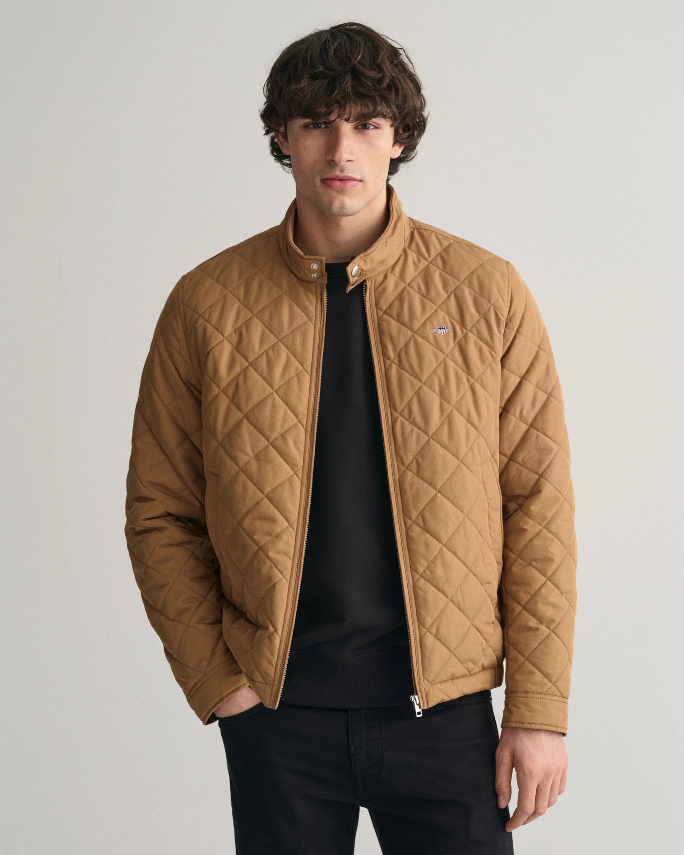 Men's sustainable travel jacket-Gant Quilted Windcheater