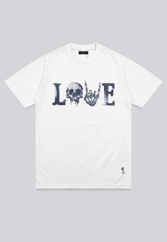 Men's lightweight athletic t-shirt-LOVE T-SHIRT WINTER WHITE