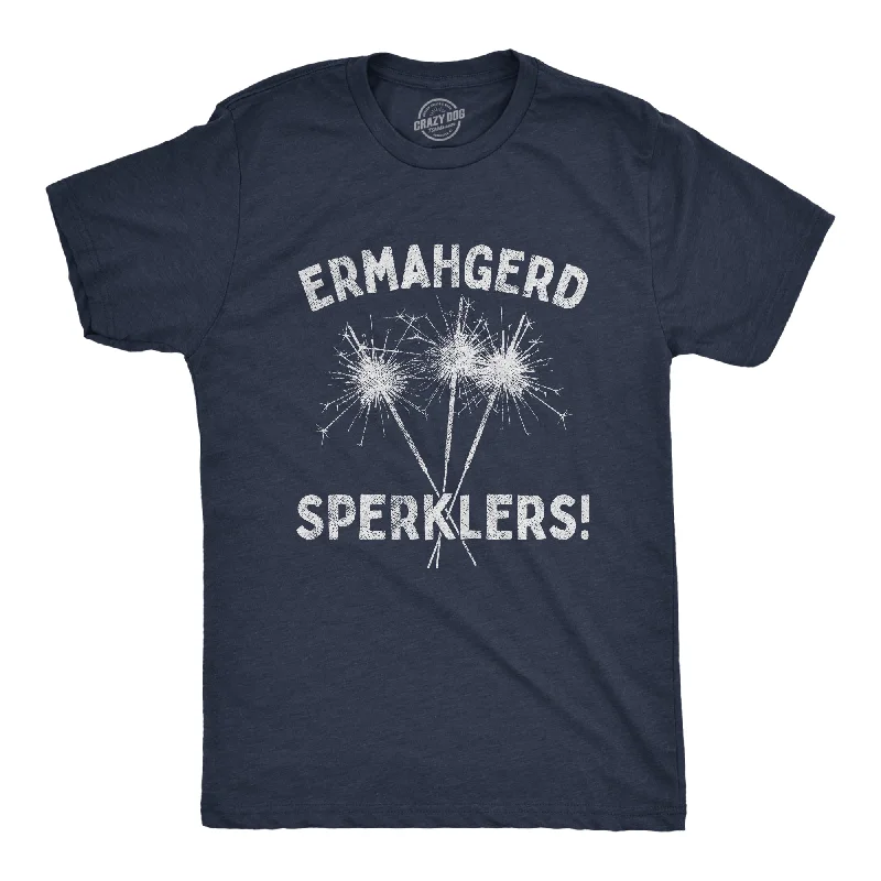 Men's casual athletic t-shirt-Ermahgerd Sperklers Men's T Shirt