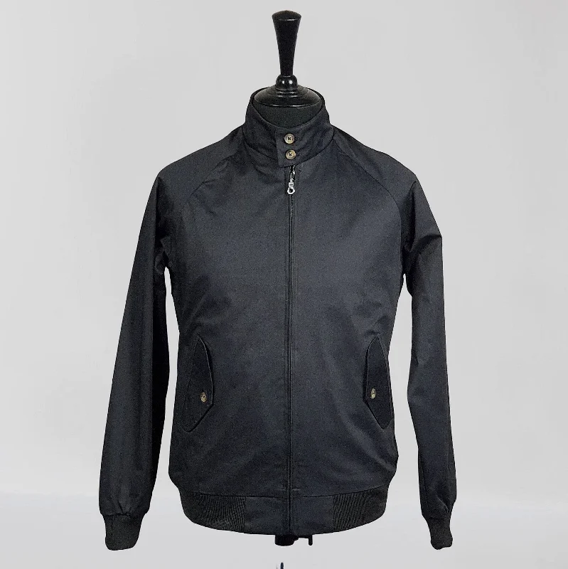 Men's performance casual jacket-Real Hoxton Black Harrington