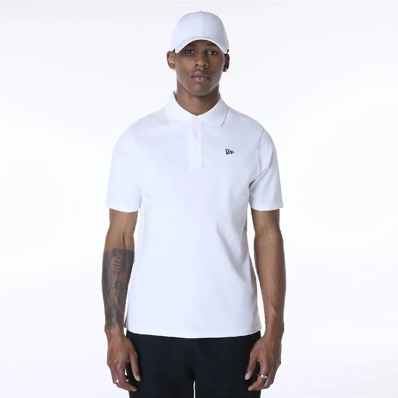 Men's breathable office polo shirt-New Era Polo White T-Shirt