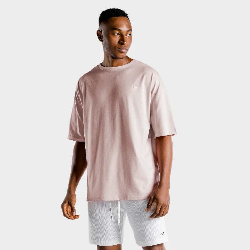 Men's casual athletic t-shirt-Luxe Oversize Tee - Salmon